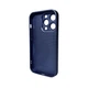 Захисний чохол-накладка AG Glass Matt Frame Color Logo для Apple iPhone 15 Pro Navy Blue (AGMattFrameiP15PBlue) - зображення 2