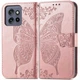 Чохол-книжка з малюнком UniCase Butterfly Pattern для Motorola Edge 50 Neo / Edge 60 Neo - Rose Gold - зображення 1