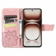 Чохол-книжка з малюнком UniCase Butterfly Pattern для Motorola Edge 50 Neo / Edge 60 Neo - Rose Gold - зображення 2