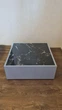Журнальный столик Grail Black 640х640х250мм Шиншилла серая + Черно-белый керамогранит (0103) - изображение 6