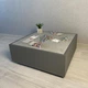 Журнальний столик Grail Stone 640х640х250мм Графітовий + Сірий керамограніт (0130) - зображення 1