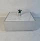 Журнальный столик Grail White 640х640х250мм Шиншилла серая + Белый керамогранит (0126) - изображение 1