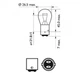 Лампа автомобильная Philips 2 контакта P21/4W 12V BAZ15D (12594 CP) 770121 - изображение 3