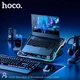 Охлаждающая подставка для ноутбука Hoco DH20 (2USB, 14"-19", 2200 об/мин., 7 углов наклона, RGB подсветка, 10 режимов, держатель для телефона) - Черный - изображение 8