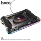 Охлаждающая подставка для ноутбука Hoco DH20 (2USB, 14"-19", 2200 об/мин., 7 углов наклона, RGB подсветка, 10 режимов, держатель для телефона) - Черный - изображение 5