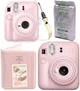 Набір Fujifilm INSTAX Mini 12 Blossom Pink рожева фотокамера миттєвого друку / картридж / фотопапір 10 фото / чохол прозорий / альбом 64 фото / подарункове пакування - зображення 1