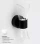 Светодиодный светильник, бра DIO 12W 2Y-ON/OFF- 230х80х95-BLACK/CLEAR-220-IP20 - изображение 3