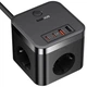 Сетевое зарядное устройство Baseus PowerCombo Cube Power Strip 3xAC+2xUSB+2xType-C 30W 1.5м (E00066400117-00) Black - изображение 2