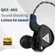 Спортивні вакуумні навушники QKZ з мікрофоном black - зображення 2
