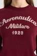 Бордовий светр з принтом Aeronautica Militare 6908 XS - изображение 4