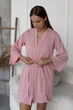 Комплект женский тройка халат топ шорты Scarlet Collection L-XL розовый - изображение 5