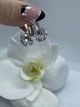 Серебряные классические серьги с большим кубическим цирокнием. 925 Харьков Цепь - изображение 4