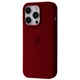 Чехол силиконовый микрофибра (AA) Epic Silicone Case Full для Apple iPhone 15 Pro grapefruit - изображение 1