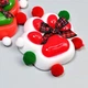 Игрушка антистресс сквиш Лапка новогодняя, 7см, Красно-белый - изображение 6