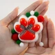 Игрушка антистресс сквиш Лапка новогодняя, 7см, Красно-белый - изображение 8
