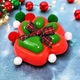 Игрушка антистресс сквиш Лапка новогодняя, 7см, Красно-зеленый - изображение 3