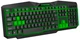 Клавиатура проводная Esperanza ILLUMINATED USB UA Black-green (EGK201GUA) - изображение 1
