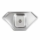Кухонная мойка из нержавеющей стали Platinum 9550В декор (0,8/180 мм), R - изображение 8