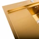 Кухонная мойка Platinum Handmade PVD медная 580x480x220 R (3,0/1,5 мм корзина и дозатор в комплекте) - изображение 4
