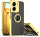 Чехол Fiji Colorframe для Poco C65 матовый бампер с кольцом подставкой Yellow - изображение 1
