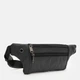 Сумка на пояс бананка мужская из натуральной кожи Laras K10ky614bl Черная (ROZ6501055605) - изображение 3