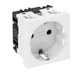 Розетка modul 45 з заземл. та шторками 250V~, 16A, 0˚ / червона OBO Bettermann 6120014 - зображення 1