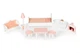 Ляльковий будиночок Ecotoys Fresh Pink дитячий дерев'яний ляльковий будиночок, будиночок для ляльки з меблями, ляльковий іграшковий будиночок - зображення 10