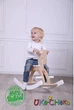Деревянная лошадка-качалка Pony Star white wood покрыта лаком - изображение 1