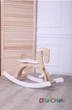 Деревянная лошадка-качалка Pony Star white wood покрыта лаком - изображение 2