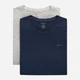 Набор футболок нательных мужских хлопковых GANT C-Neck T-Shirt 2-Pack 900002008-18 M 2 шт Серый/Синий (7325707479212) - изображение 2