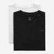 Набор футболок нательных мужских хлопковых GANT V-Neck T-Shirt 2-Pack 900002018-111 S 2 шт Белый/Черный (7325707122163) - изображение 2