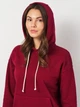 Худи женское ROZA 231110 XS Бордовое (4824005707537) - изображение 4