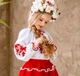 Костюм вишиванка для дівчинки Квітковий червоний 116 - изображение 3