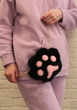 Пушистая, мягкая аниме сумочка Лапка подростковая для косплея Hello Kitti Куроми Kuromi черный (AN)26367 - изображение 2
