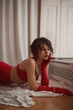 Червоний комплект із сатину з чашкою, трусики стрінги Perfect Female Червоний L/85B (181LS-32T-r) - изображение 3