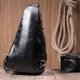Женская сумка слинг Vintage черная 18×33×10 см через плечо из экокожи 56062 - изображение 9