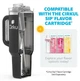 Термокружка с ручкой Cirkul All-Day StrawSip из нержавеющей стали Черная 1183 мл - изображение 3