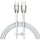 Кабель Baseus Glimmer Series Fast Charging Cable USB to Type-C 100W 1m CADH000402 White - зображення 1