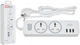 Подовжувач мережі 2 розетки/3USB/1.8М XO WL04 білий (MAW-41695_407) - изображение 3