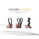 Відео кабель UGREEN ED015 HDMI Flat Cable 2m, Black - зображення 4