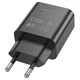 Сетевое зарядное устройство BOROFONE BA72A Spring single port QC3.0 charger Black - изображение 3