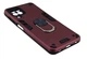 Ударостійкий чохол Armored Ring для Samsung Galaxy M32 / M325 з підставкою кільцем бордовий - зображення 3