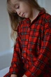 Теплая детская пижама (рубашка + штаны) флис Family look SNS 134-140 красная клетка 2510520 - изображение 8