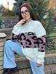 Обьемный женский свитер-туника молочного цвета 30087 One Size - изображение 2