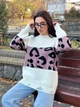 Обьемный женский свитер-туника молочного цвета 30087 One Size - изображение 3