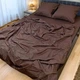 Комплект постельного белья Евро MakSon Elegant Chocolate, страйп-сатин, 100% хлопок (016-1200220С) - изображение 3