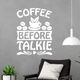 Наклейка на стіну Coffee before talkie 37х49см (кава зерна мотиватор) Happy Pocket Біла глянсова (HP-103S-010GL) - зображення 1