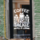 Наклейка на стіну Coffee before talkie 37х49см (кава зерна мотиватор) Happy Pocket Біла глянсова (HP-103S-010GL) - зображення 4