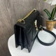 Стильная женская мини сумка клатч на плечо YSL, сумочка с цепочкой Черный с золотом - зображення 4