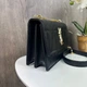 Стильная женская мини сумка клатч на плечо YSL, сумочка с цепочкой Черный с золотом - зображення 5